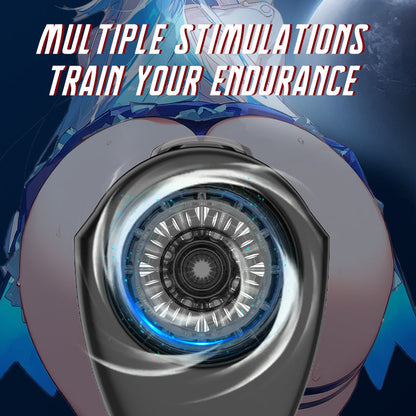 Automatic Thrusting & Vibrating Male Masturbator - Space Capsule Design