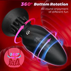 360 Bottom Rotation Remote Control Silicone Anal Vibrator Butt Plug