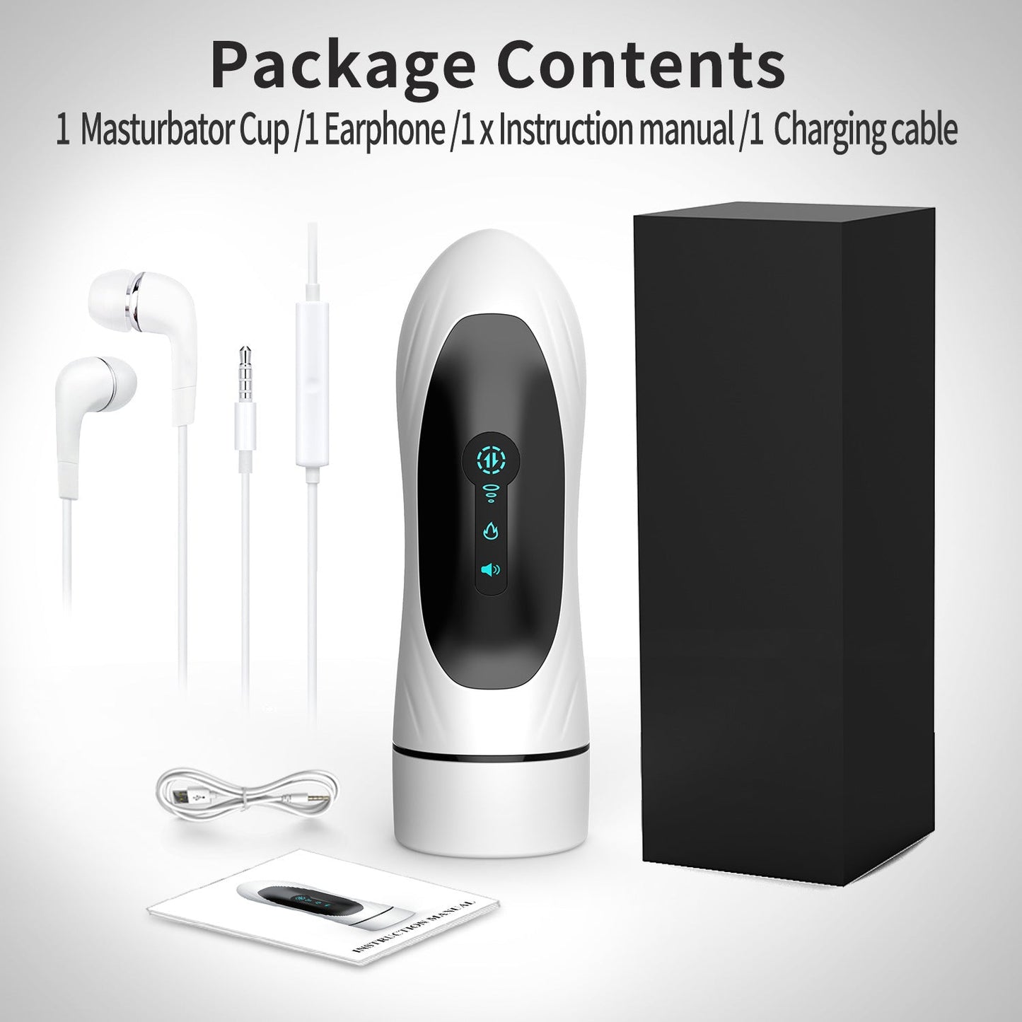 5 Vibrating 4 Sucking Men's Masturbation Cup Electric with Female Moans