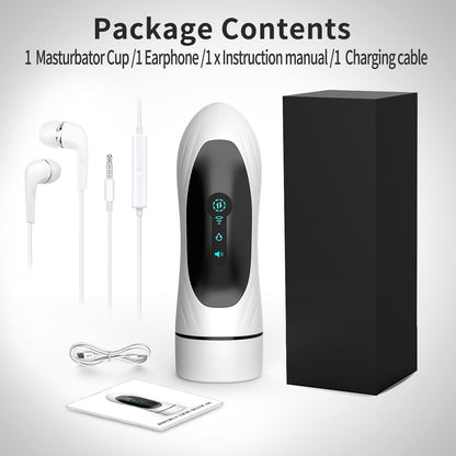 5 Vibrating 4 Sucking Men's Masturbation Cup Electric with Female Moans