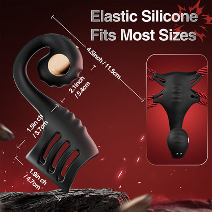 Couple Vibrating Cock Ring – 10 Vibration Modes, Rechargeable Silicone Ring