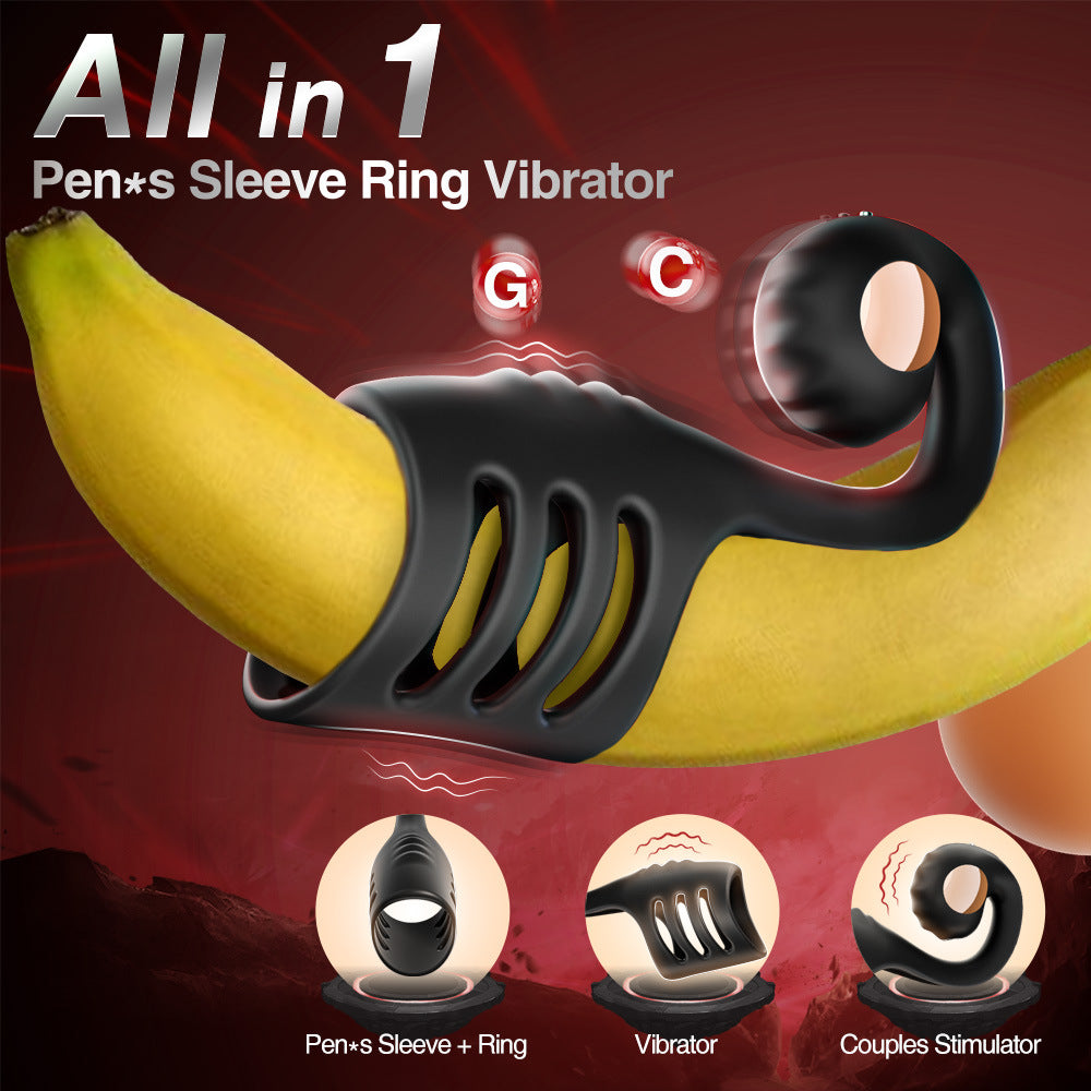 Couple Vibrating Cock Ring – 10 Vibration Modes, Rechargeable Silicone Ring