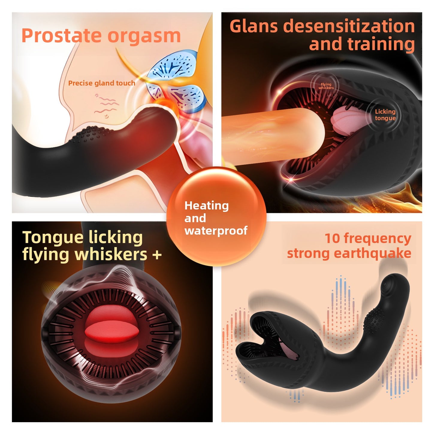 Therma – Heated Desensitization Training & Prostate Massager with 10 Modes