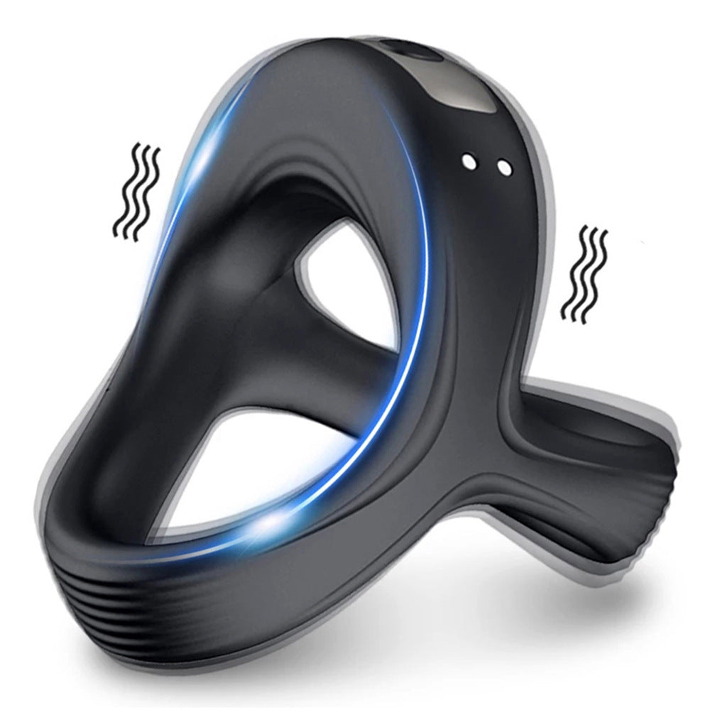 Male Cock Ring USB Charging Vibration Massage Male Masturbator