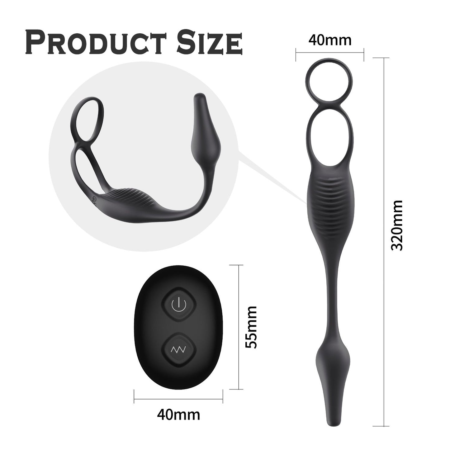 Wearable Erection Enhancer Cock Ring - Vibrating Stimulator Prostate Massager