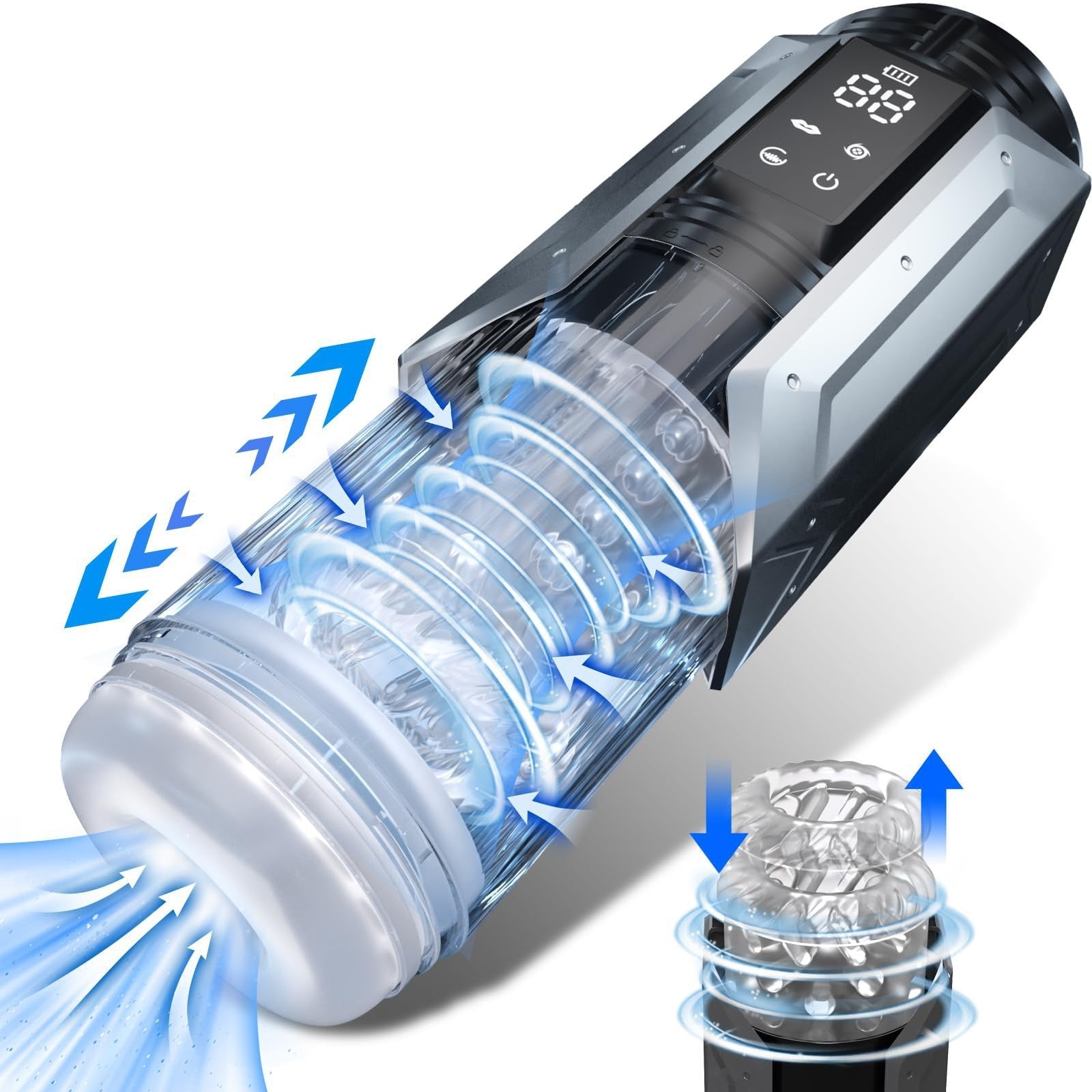 Automatic Male Masturbator Sex Toys - 3D Realistic Textured Blowjob Sex Toy