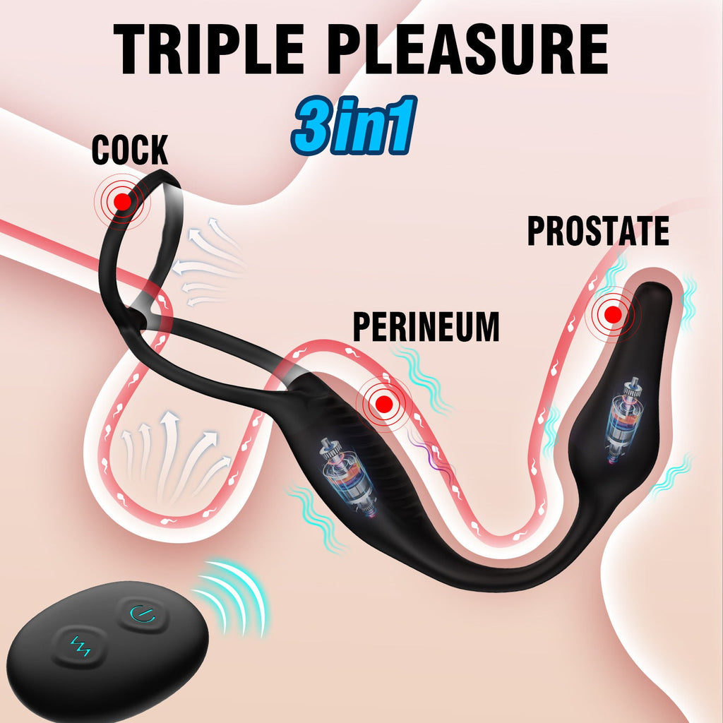 Wearable Erection Enhancer Cock Ring - Vibrating Stimulator Prostate Massager