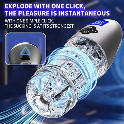 One-Click Blast Suction Male Masturbator Cup –  High-Speed Vacuum Stroker