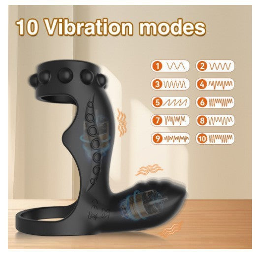 Silicone Male Prostate Massager – 9 Vibration & Thrust Modes, Remote-Controlled Anal Toy