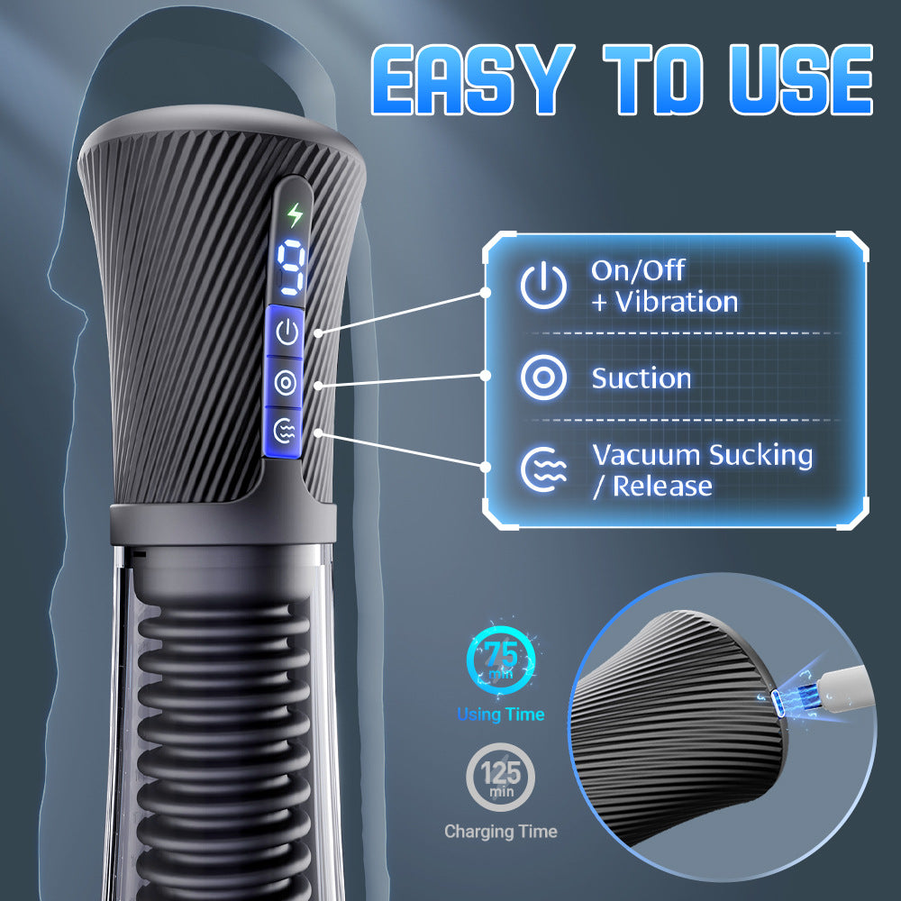 Penis Pump Enlarger - Transparent Visual Male Sex Toys
