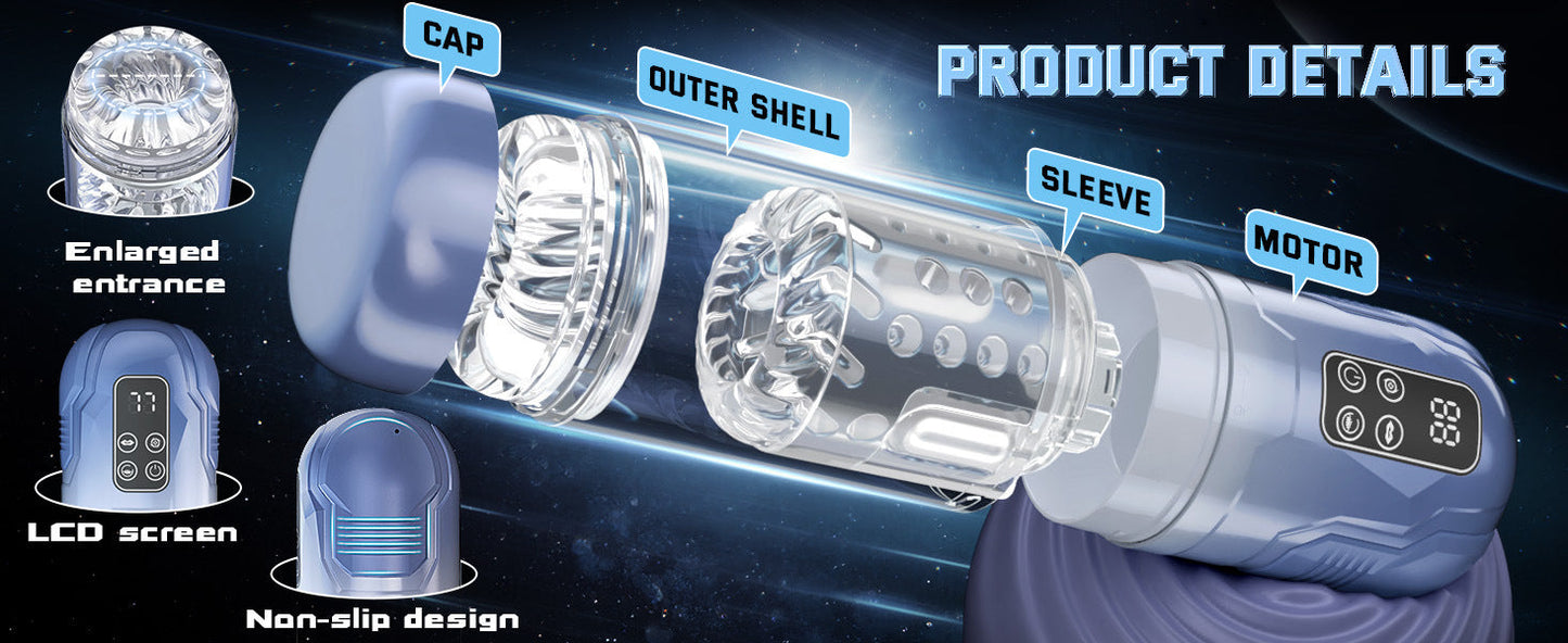 Automatic Male Masturbator with Thrusting, Licking & Vibration