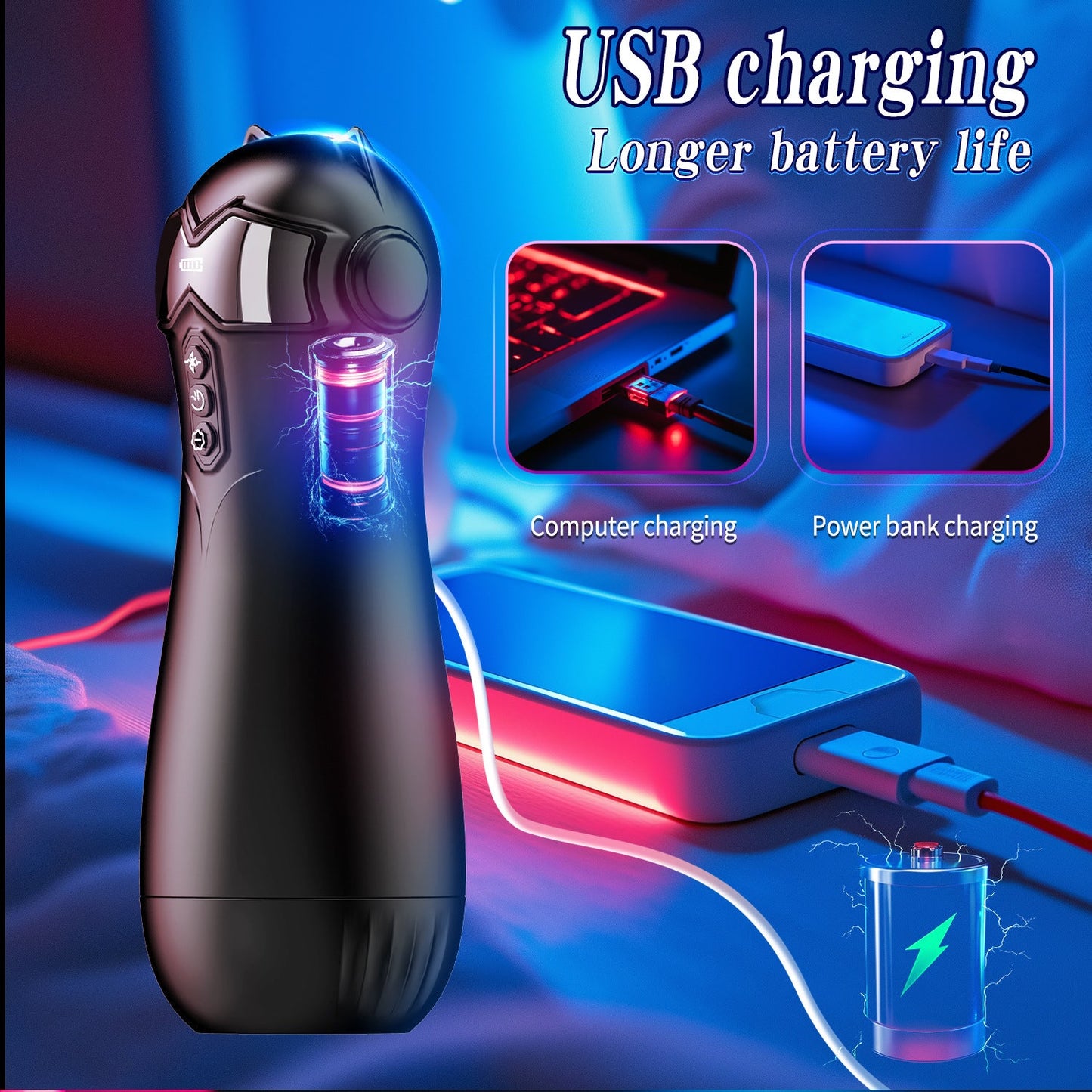 Hands-Free Male Masturbator - Automatic Suction & Vibration