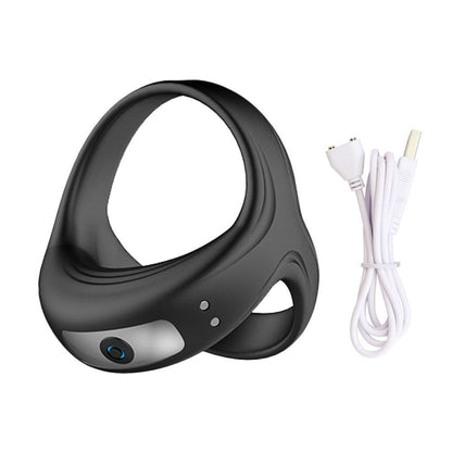 Male Cock Ring USB Charging Vibration Massage Male Masturbator