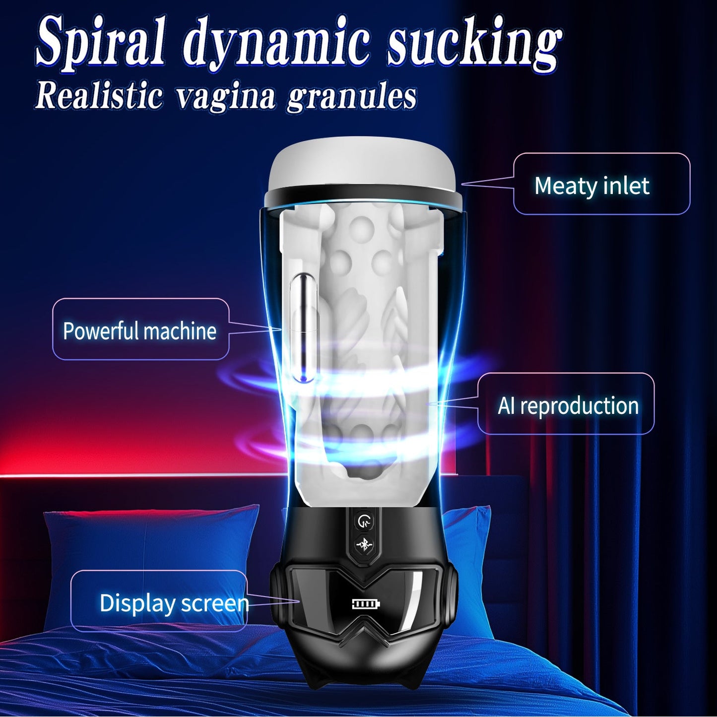 Hands-Free Male Masturbator - Automatic Suction & Vibration