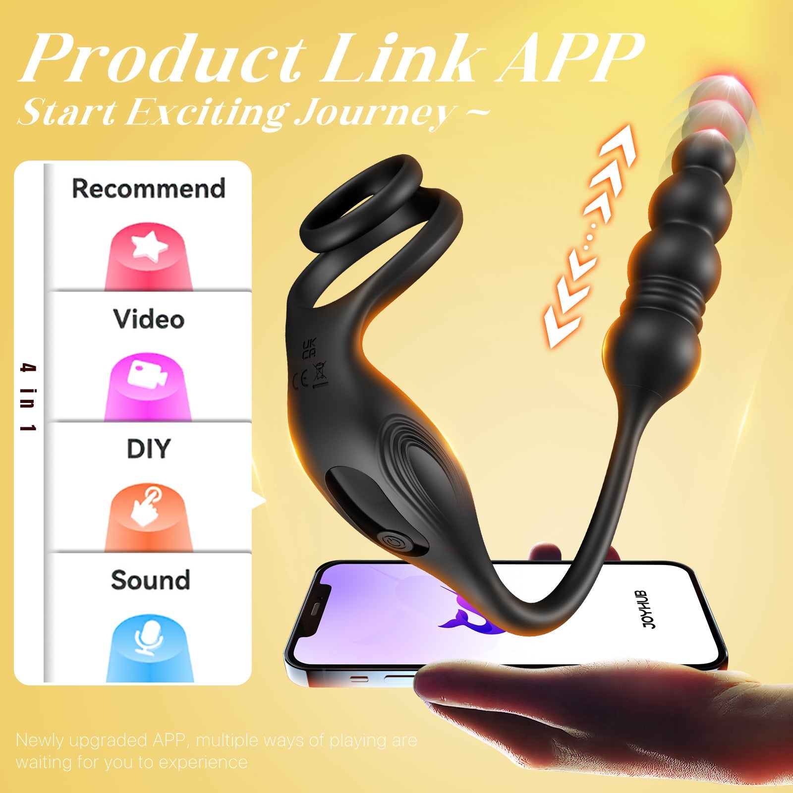 App-Controlled Dual Stimulation Plug & Ring – Personalized Prostate Massager