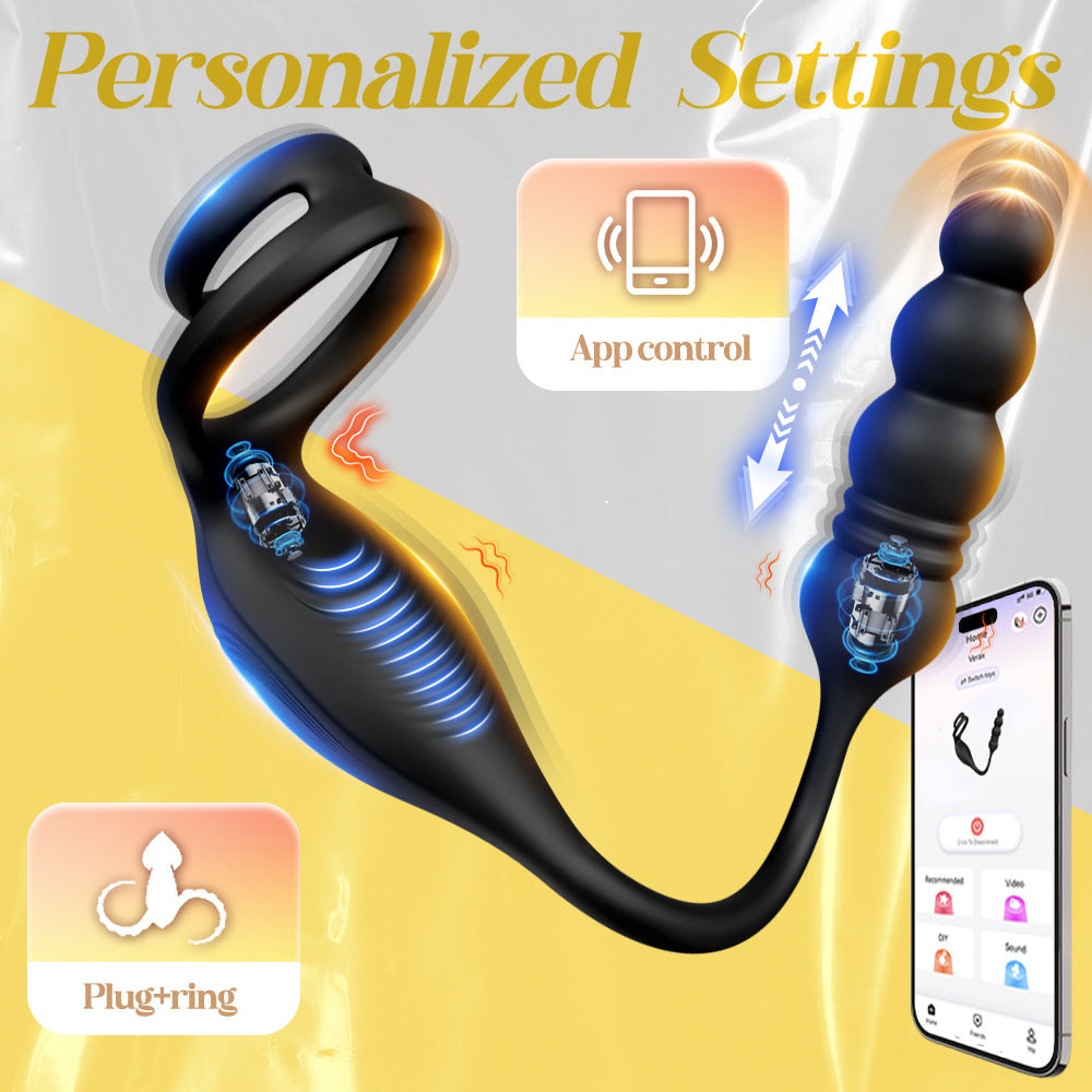 App-Controlled Dual Stimulation Plug & Ring – Personalized Prostate Massager