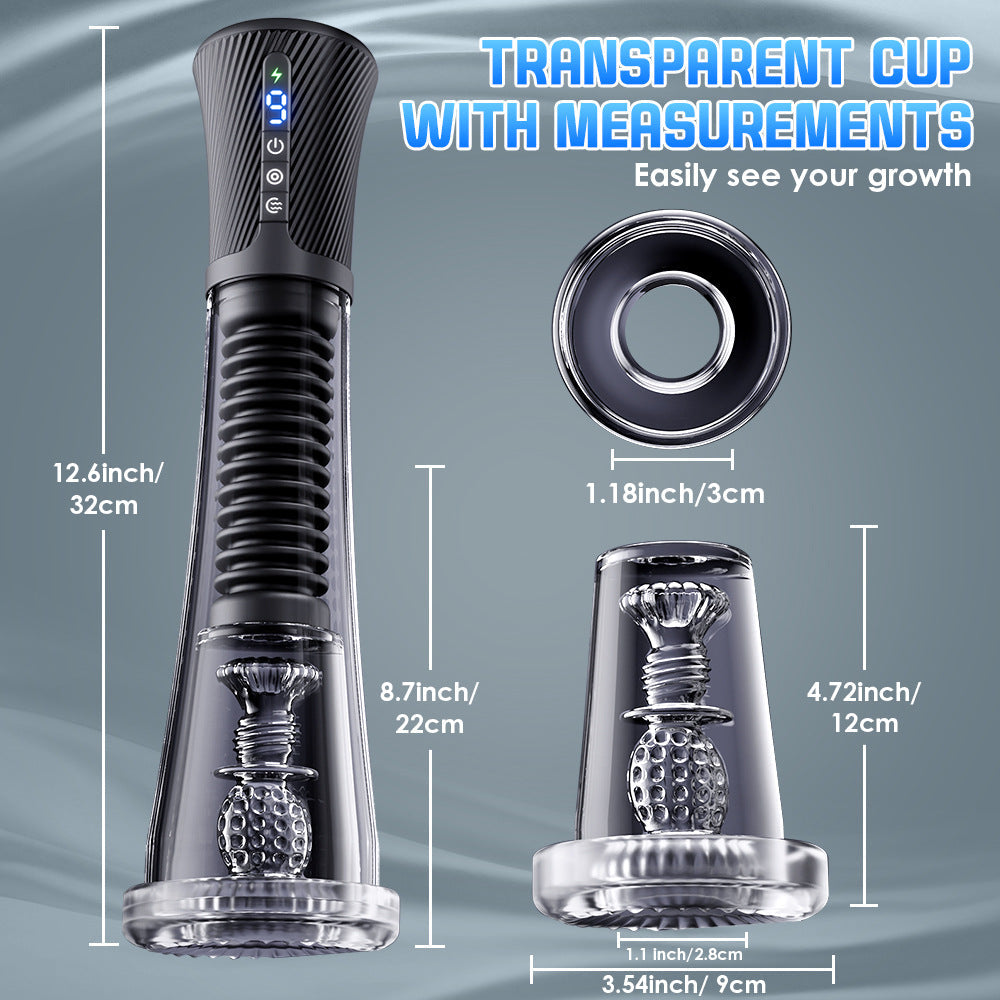 Penis Pump Enlarger - Transparent Visual Male Sex Toys