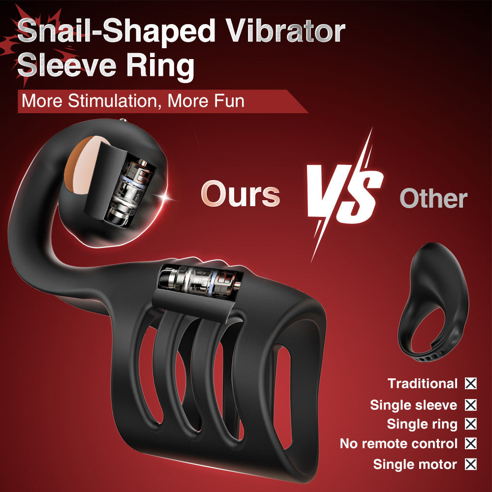 Couple Vibrating Cock Ring – 10 Vibration Modes, Rechargeable Silicone Ring