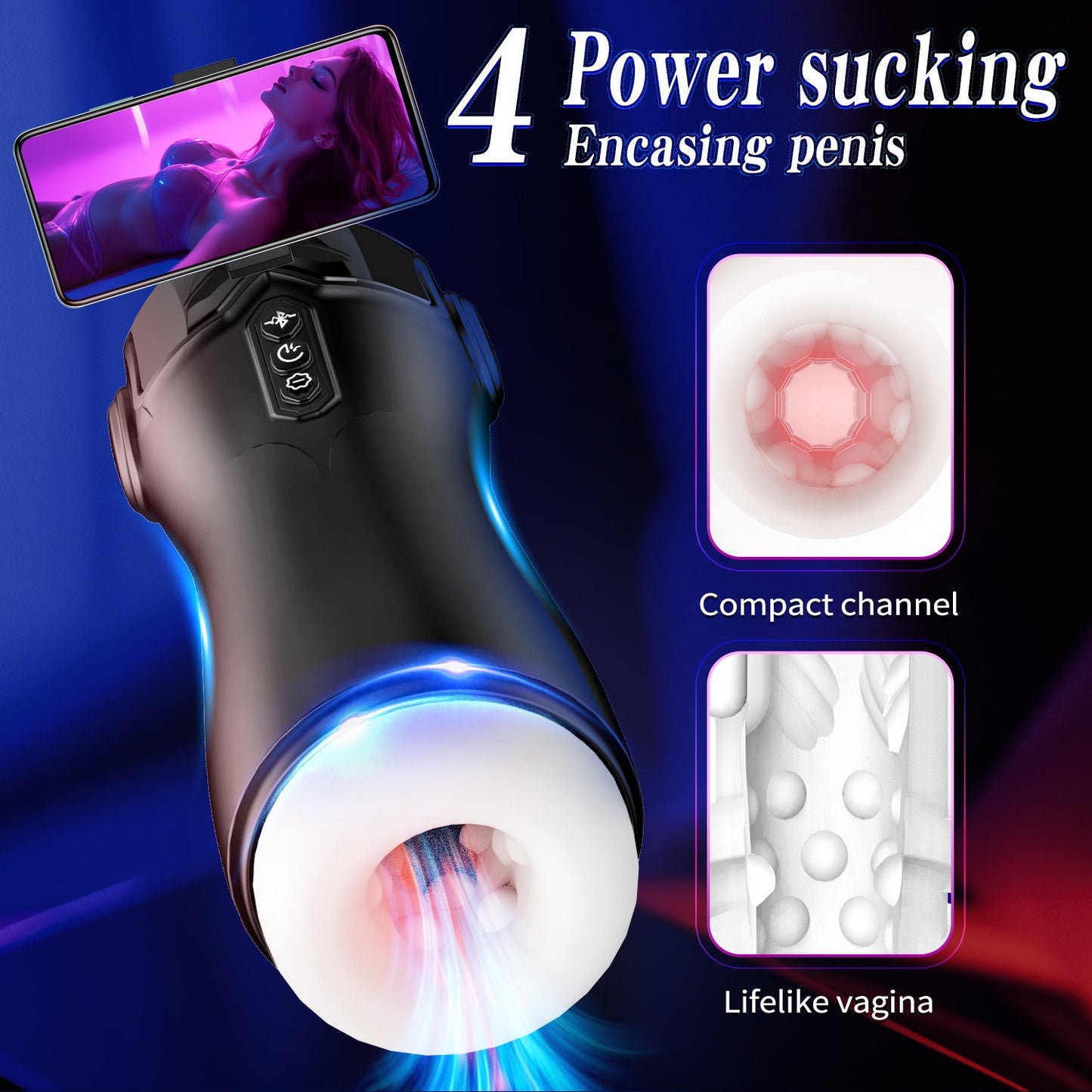 Hands-Free Male Masturbator - Automatic Suction & Vibration
