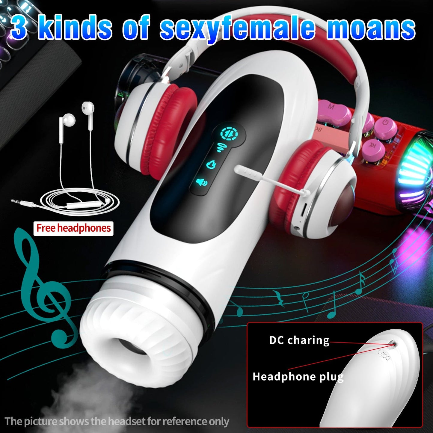 5 Vibrating 4 Sucking Men's Masturbation Cup Electric with Female Moans