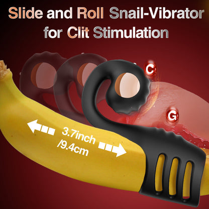 Couple Vibrating Cock Ring – 10 Vibration Modes, Rechargeable Silicone Ring