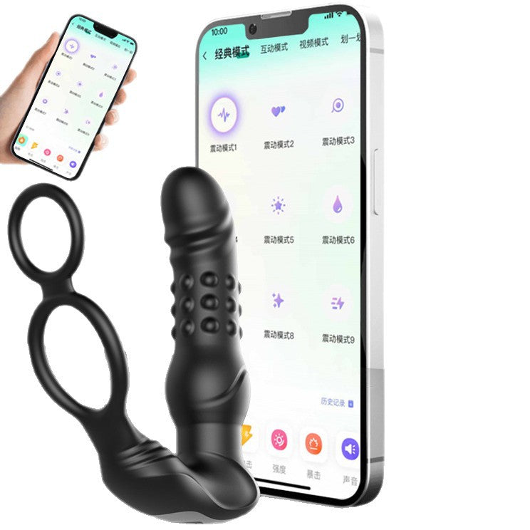 App-Controlled Dual-Ring + Prostate Plug for Men