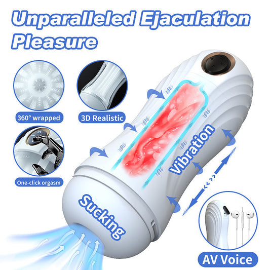 3D Automatic Male Masturbator Cup - 360° Suction, Vibration & Deep Throat