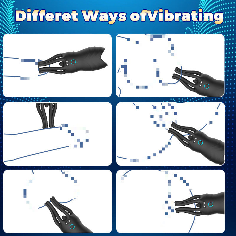 Claw-Grip Automatic Male Penis Vibrator - Tentacle Sleeve with Multi-Mode Pulses