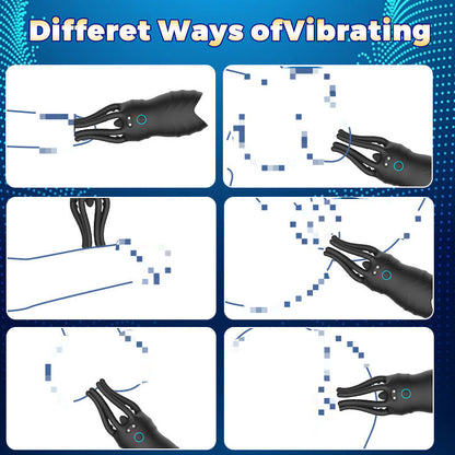 Claw-Grip Automatic Male Penis Vibrator - Tentacle Sleeve with Multi-Mode Pulses