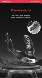 App-Controlled Dual-Ring + Prostate Plug for Men