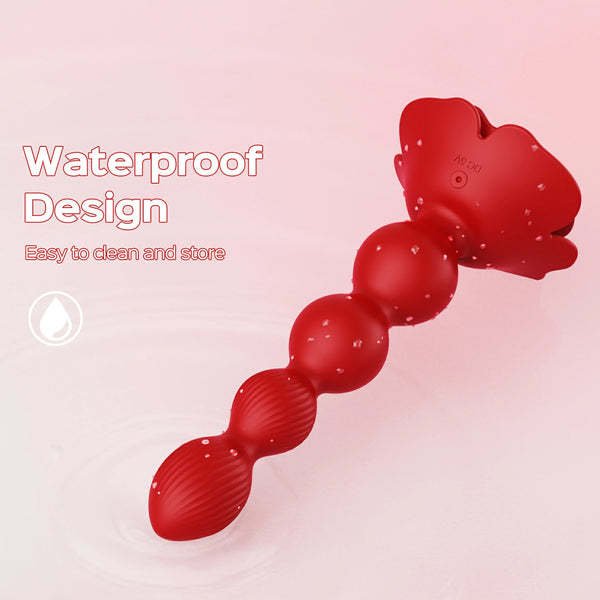 Rose Gyrating Anal Beads