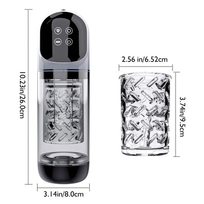 Auto-Rotate & Thrust Male Masturbator – Hands-Free Rotating Suction Cup Stroker