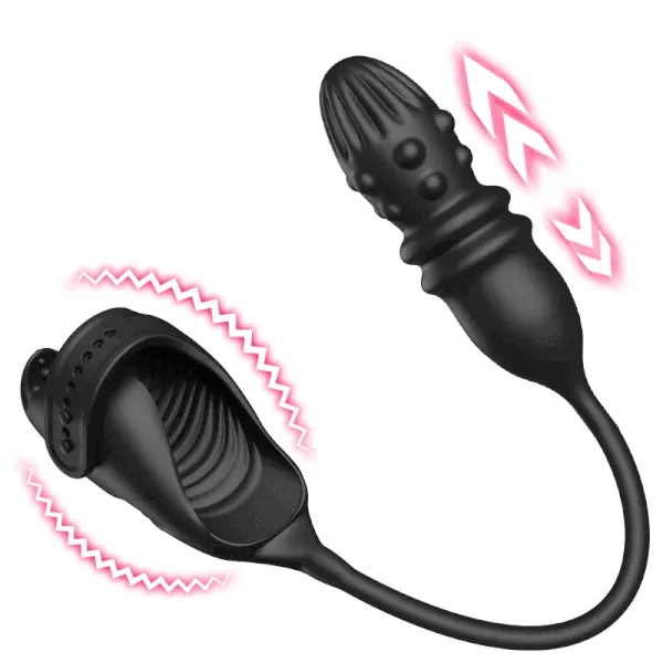 7 Thrusting 7 Vibrating Glans Trainer for Intense Penis and Anal Stimulation